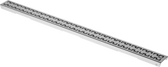 Декоративная решетка TECEdrainline "royal", нержавеющая сталь, для душевого канала, прямая, сатин (601041) 601041 фото