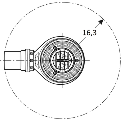 Сифон для душового піддону Geberit d90 з кришкою зливного отвору, висота гідрозатвора 50 мм (150.552.21.1) 150.552.21.1 фото