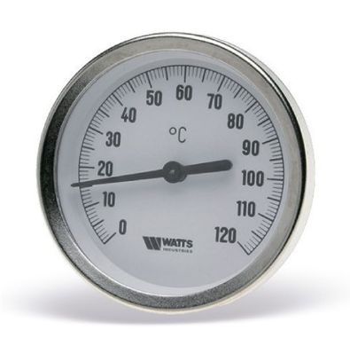 Термометр биметаллический аксиальный с погружной гильзой (1/2" НР) WATTS F+R801OR (10006071) 10006071 фото