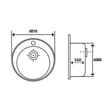 Кухонна мийка IMPERIAL 510-D Micro Decor 0,6 мм (IMP510D06DEC160) IMP510D06DEC160 фото