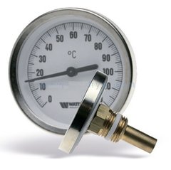 Термометр біметалічний аксіальний із занурювальним гільзою (1/2 "НР) WATTS F+R801 SD (10005802) 10005802 фото