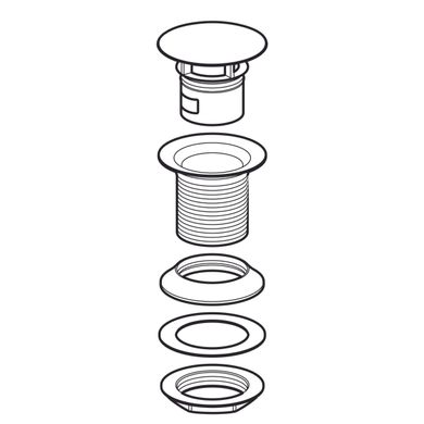 Донный клапан Geberit с отводом без возможности перекрытия слива: Глянцевый хром, L=8см (152.080.21.1) 0076353 фото