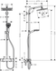 Душевая система с термостатом HANSGROHE CROMETTA E 240 1jet Showerpipe (27281000) 27633000 фото 3