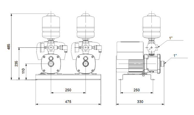Установка підвищення тиску Grundfos CMBE TWIN 3-30I-U-C-C-D-A (99219419) 99219419 фото