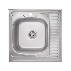 Кухонна мийка IMPERIAL 6060-L Satin 0,6 мм (IMP606060L06SAT) IMP6060L06SAT фото