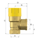 Предохранительный клапан Flamco Prescor Solar для гелиосистем 1/2" х 3/4", 6 бар 28311 фото 3