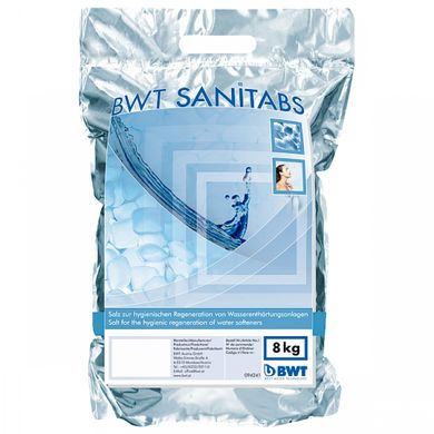Сіль для регенерації і дезінфікуючий засіб в одному продукті BWT Sanitabs 8 кг (94241) 94241 фото