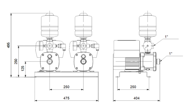 Установка підвищення тиску Grundfos CMBE TWIN 3-93I-U-C-C-D-A (99219421) 99219421 фото