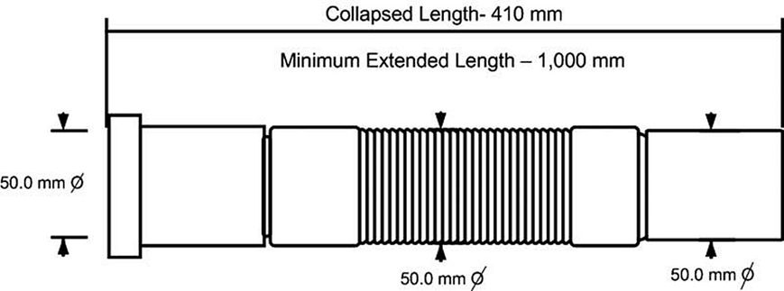 З'єднувач гнучкий для сифонів McAlpine діаметром 50мм, довжина 1 м (FLX501MP-S) FLX501MP-S фото