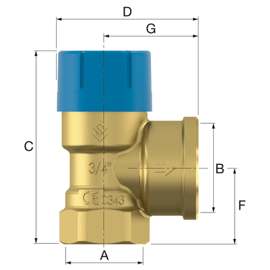 Мембранный клапан Prescor B 1/2"х1/2" 10,0 бар ВВ Flamco (27102) 27102 фото