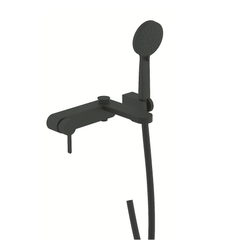Настенный смеситель для ванны с душевым набором LAGUNA, черный матовый (84125110B) 84125110B фото
