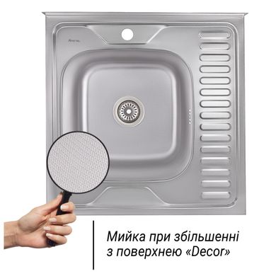 Кухонная мойка IMPERIAL 6060-L Decor 0,8 мм (IMP6060LDEC) IMP6060LDEC фото