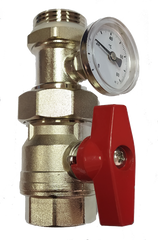 Кран з термометром (червона ручка), Tervix 545021 фото