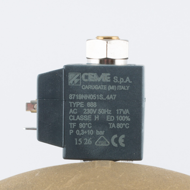 Клапан електромагнітний CEME 8719 (NO) 2" Kv 35 м³/год 8719NN510S4A7 фото