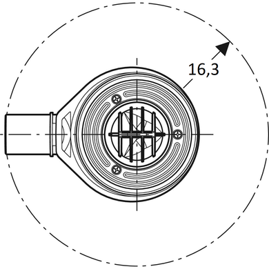 Сифон для душевого поддона Geberit d90, высота гидрозатвора 30 мм (150.581.00.1) 150.581.00.1 фото