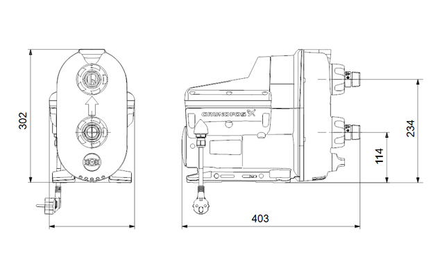 Автоматична насосна установка Grundfos SCALA2 3-45 A (98562862) 98562862 фото