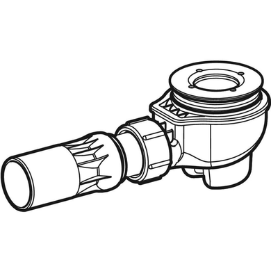 Сифон для душового піддону Geberit, сполучний патрубок з шаровим шарніром d62 мм (150.685.00.1) 150.685.00.1 фото