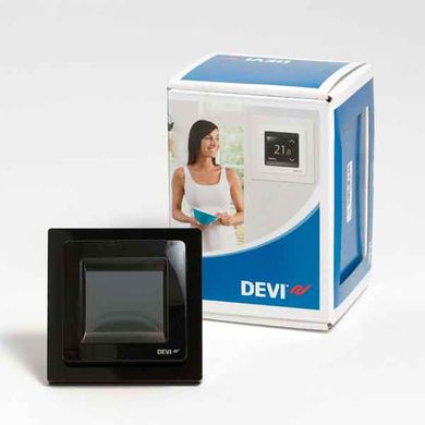 Програмований сенсорний терморегулятор Devi DEVIreg Touch, чорний (140F1069) 140F1069 фото