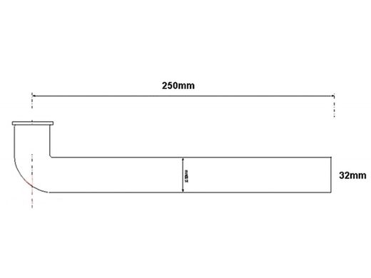 Труба хромированная для сифона к умывальнику McAlpine 32х250 мм (RS10) RS10 фото