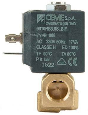 Клапан електромагнітний CEME 6610 (NC) 1/4" Kv 0,17 м³/год 6610NB30SBIF фото