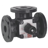 Поворотный регулирующий клапан HFE3, DN 50 мм, PN 6, внутренняя резьба, 3-ходовой, фланцевый 065Z0432 фото