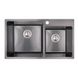 Кухонная мойка IMPERIAL S7843BL PVD black Handmade двойная 2,7/1,0 мм (IMPS7843BRPVDH10) IMPS7843BRPVDH10 фото 1