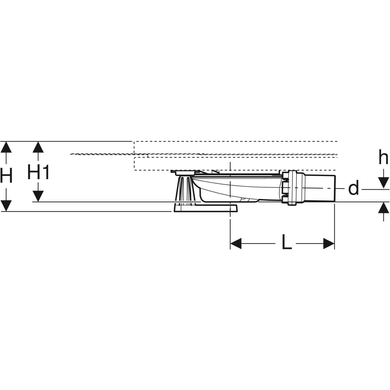 Сифон для душевых поддонов Geberit Setaplano с четырьмя ножками, d40 мм (154.020.00.1) 154.020.00.1 фото