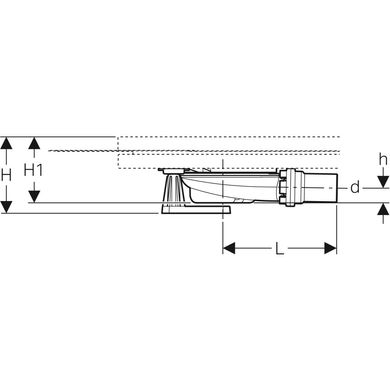 Сифон для душового піддону Geberit Setaplano з шістьма ніжками, висота гідрозатвора 30 мм (154.021.00.1) 154.021.00.1 фото