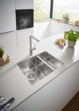Мийка GROHE EX Sink K700U ліва із нержавіючої сталі з дод. чашею (31577SD0) 31577SD0 фото