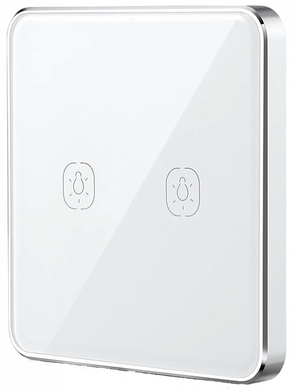 Розумна сенсорна кнопка-вимикач Tervix Pro Line ZigBee Touch Button (battery) 2 клавіші (433031) 433031 фото