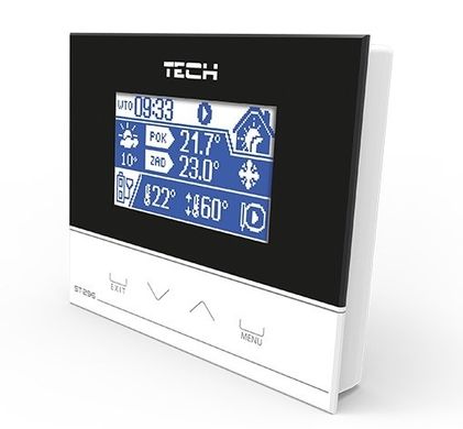 Кімнатний термостат Tech ST-296 - дротовий цифровий регулятор з з҆вязком RS ST-296 фото