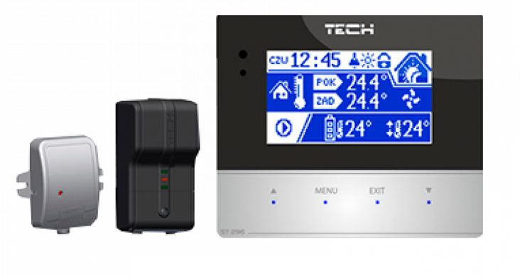 Кімнатний термостат Tech ST-296 + комплект для безпровідного зв'язку ST-260 ST-296 + ST-260 фото