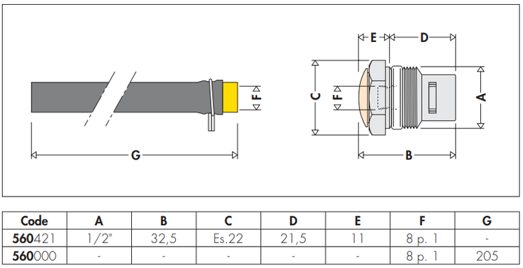 Клапан радиаторный сливной Ø1/2" CALEFFI 560421 фото