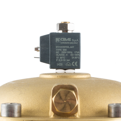 Клапан електромагнітний CEME 8721 (NO) 3" Kv 83 м³/год 8721NT750S4A7 фото
