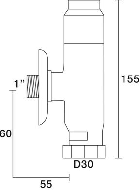 Кран-дозатор для унітазу TREMOLADA 1" вертикальний 4 с (Тремо-473) 0070460 фото