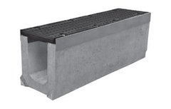 Лоток водовідвідний Gidrolica SUPER ЛВ-15.25.31 бетонний з решіткою щілинною чавунною (комплект) 0037437 фото