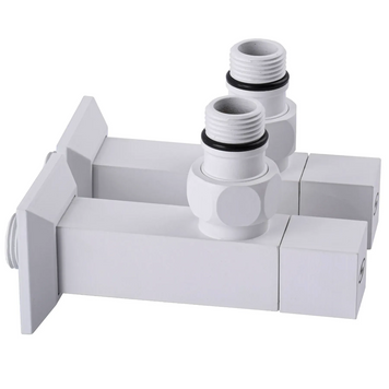 Комплект кутових кранів LUX1/2CUBE WHITE, з квадратним корпусом (8888-WHITE) 8888-WHITE фото