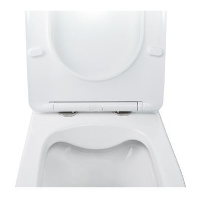 Унітаз підвісний Qtap Swan безобідковий з сідінням Soft-close Білий (QT16335178W) QT16335178W фото