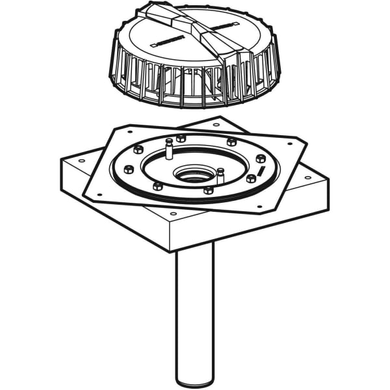 Воронка Geberit PE Pluvia с фланцем для крепления гидроизолированного материала, 25 л/с (359.098.00.1) 359.098.00.1 фото