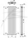 Вертикальний радіатор Blende 2 H-1800 мм, L-504 мм Betatherm B2V 2180/09 9016M 99 фото 6