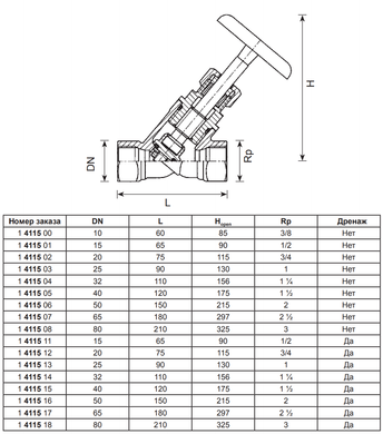 Запорный вентиль HERZ STROMAX-4115 DN20 (1411512) 1411512 фото