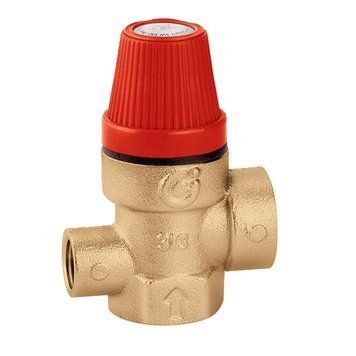 Запобіжний клапан 1/2", 3 бар ВВ CALEFFI мембранний з підключенням манометра (313433) 313433(313432) фото