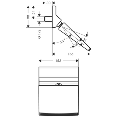 Верхній душ Hansgrohe Raindance Rainfall, 1 режими струменю, хром (26443000) 26443000 фото