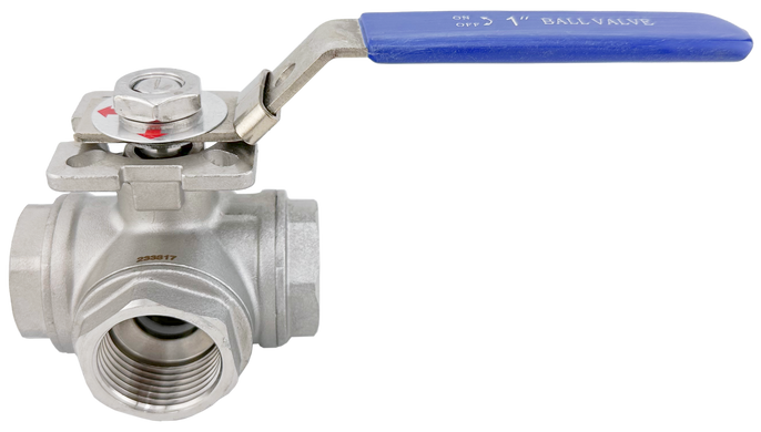 Кран 3-х ходовий кульовий Vinox AISI 304 3/4" нерж. (000058962) 000058962 фото