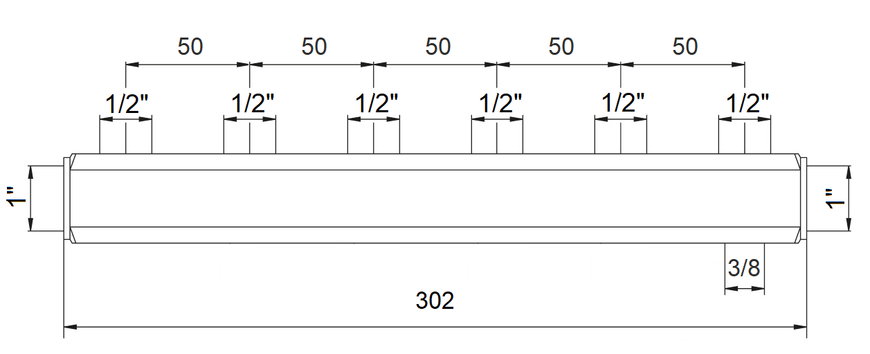 Коллектор ВР Bianchi 1&rdquo;x 6 x1/2&rdquo; (256A060400) 256A060400 фото