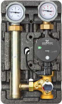 Насосна група MК 1" Meibes з насосом Grundfos UPM3 Hybrid 25-70 ліва (Покоління 8) (ML66831.36) ML66831.36 фото