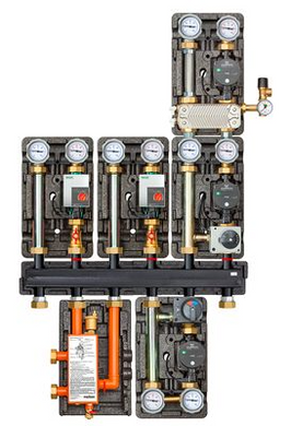 Насосна група MК 1" Meibes з насосом Grundfos UPM3 Hybrid 25-70 ліва (Покоління 8) (ML66831.36) ML66831.36 фото