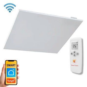 Інфрачервоний обігрівач HSteel ISHC 6060 W Wi-Fi 400 Вт, 595х595х14, white, стельовий (ISHС6060WWIFI) ISHС6060WWIFI фото