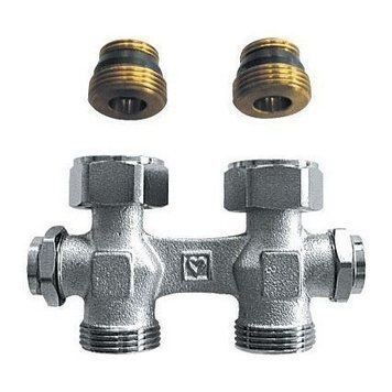 Узел подключения радиаторов Rp3/4" х 3/4" HERZ-3000-RL-4 без предварительной настройки, проходной (1346602) 1346602 фото