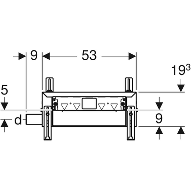 Монтажний елемент Geberit Kombifix для душових систем, монтажна висота 90–200 мм, d50 (457.534.00.1) 457.534.00.1 фото
